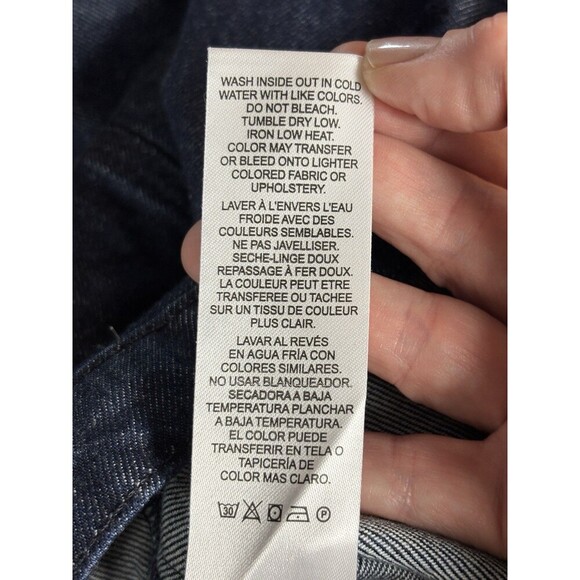 Frame Wide Leg Jeans 31 Dark Denim Wash Pockets High Rise Tall - Picture 5 of 11